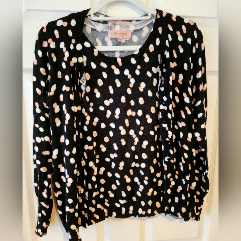 Cardigan with matching shell top